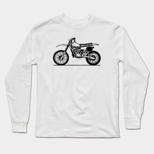 CR250R Elsinore Motorcycle Sketch Art Long Sleeve T-Shirt